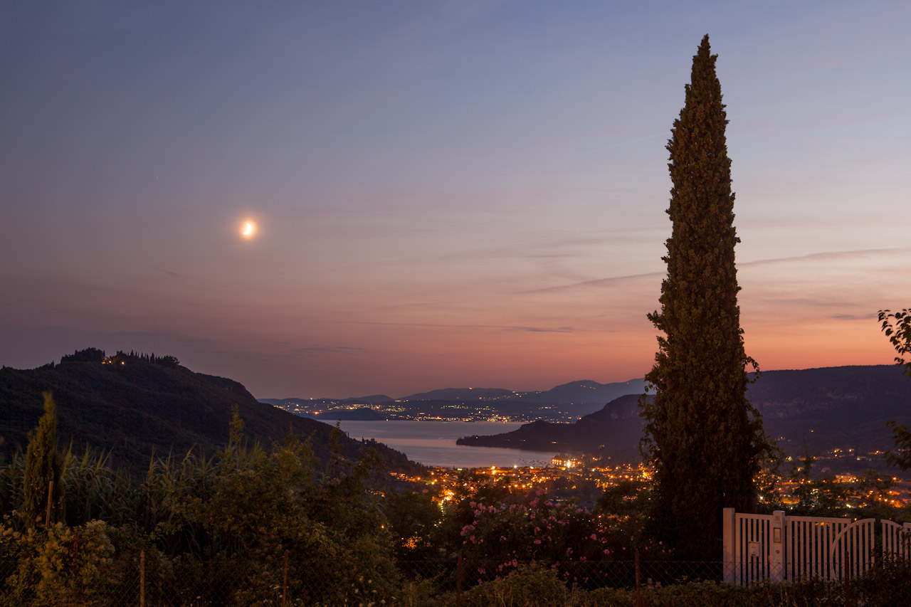 Romantic views of Lake Garda, remembering the nymph Tavine